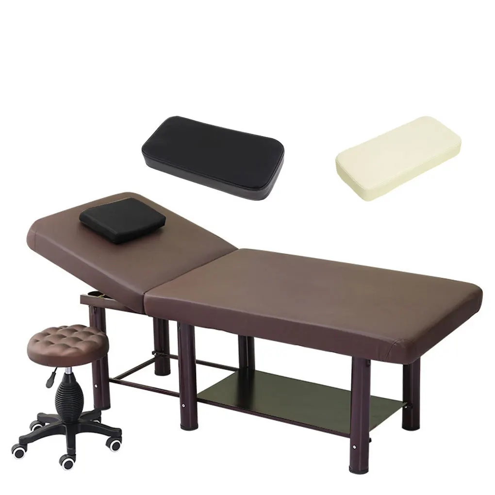 2PCS PVC Leather Square Pillow Breathable Beauty Salon Cushion Spa Nursing Massage Bed Table Head Bolster Neck Support Head Rest