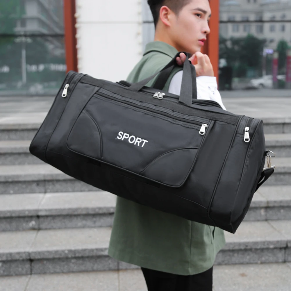 Oxford Fitness Bag ความจุขนาดใหญ่กระเป๋าฝึกซ้อมฟิตเนสกันน้ํามัลติฟังก์ชั่นสายสะพายไหล่ปรับได้สําหรับฟุตบอลกลางแจ้ง