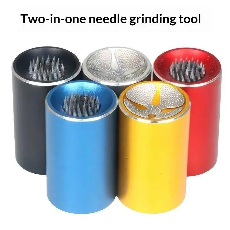 2026 New 2 In 1 Aluminum Billiard Cue Tip Repair Tool Shaper Burnisher File For Snooker Pool Table Cue Maintenance Accessories