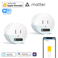 Matter Smart Plug US Smart Socket Wifi Mini Home Power Outlet for Homekit APP Remote Control Works with Siri Alexa Google home