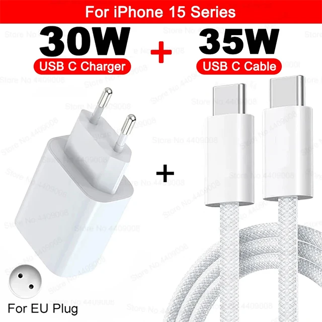 PD 30W Schnellladegerät für iPhone 15 11 12 13 14 16 Pro Max Plus XR X XS Max Ladegerät Schnellladung USB Typ C Kabel Telefonzubehör