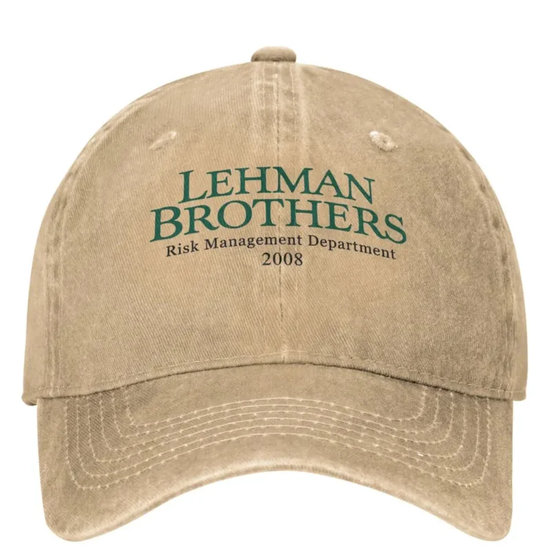 Y2K Lehman Brothers topi bisbol dewasa, topi Snapback memancing kasual manajemen risiko Bank Musim Semi paviliun