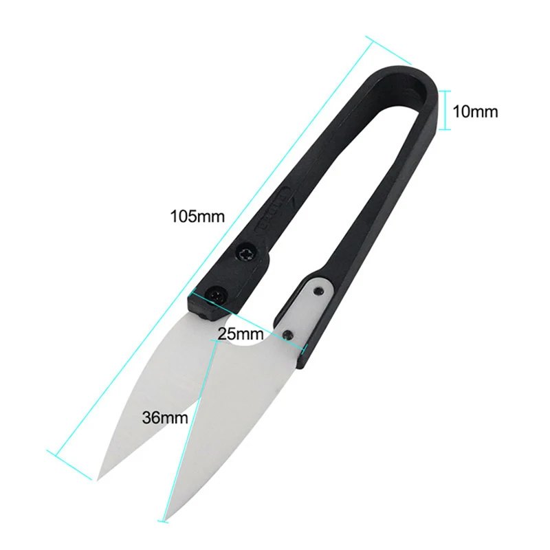 Relife RL-102 Insulated Ceramic U-shaped Scissors High Hardness for Mobile Phone Repair Tools Cutting Battery Cables