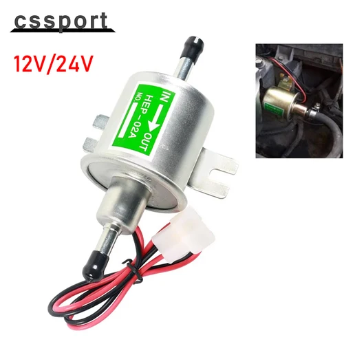 Imagen 1 del producto Bomba de combustible eléctrica Universal HEP-02A de 12V y 24V, cable de fijación de perno de baja presión, gasolina diésel para carburador de coche, motocicleta, ATV