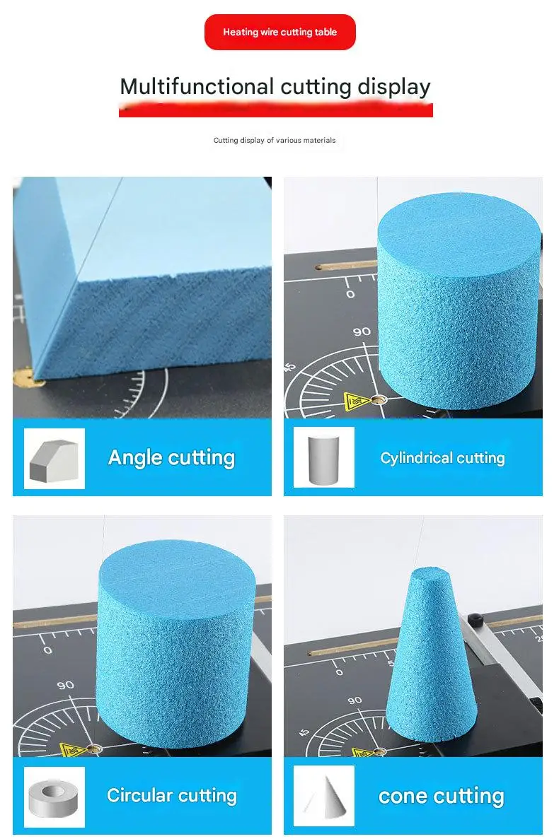 D3762 55CM Heating Wire Sponge Foam Cutting Machine 24W Carousel Angle Cutting KT Board Irregular Length for Business & Industri