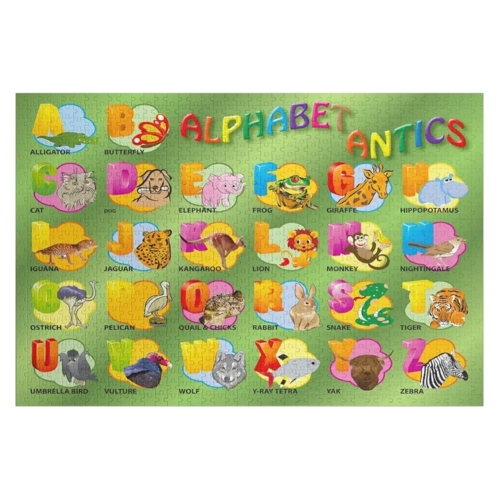 Alphabet Antics Jigsaw Puzzle Wooden Decor Paintings Personalized Child Gift Custom Photo Children Puzzle