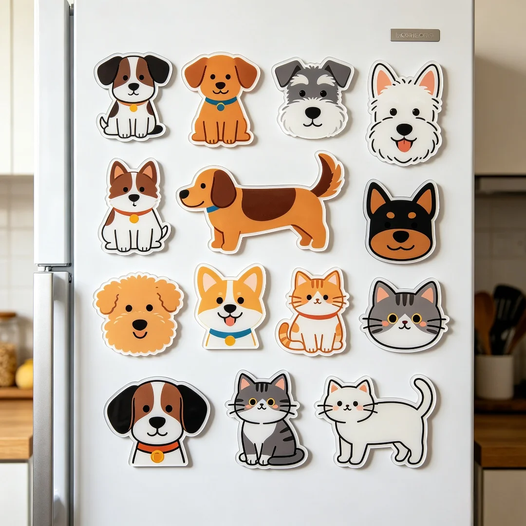 Factory Custom Logo Acrylic Fridge Magnet Promotional Gift Cute Cartoon Anime Printed Magnet Acrylic Epoxy for Fridge