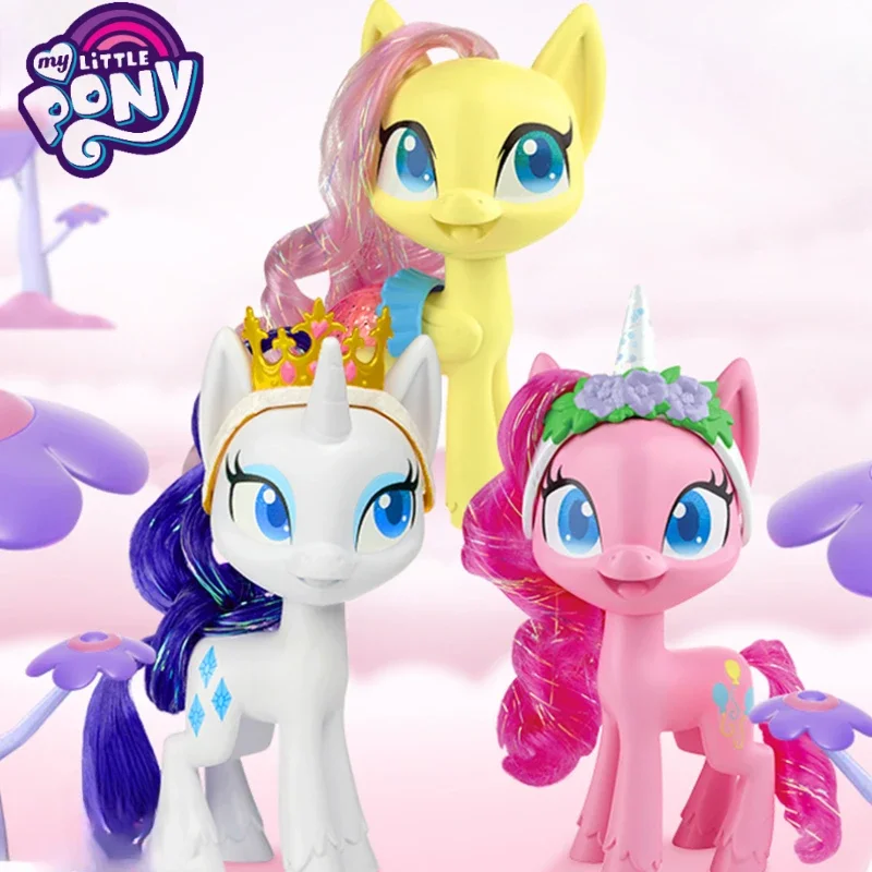 Hasbro Genuine My Little Pony Doll Magic Bottle Dressup Pinkie Pie Fluttershy Cute Kawaii Girl Toy Birthday Christmas Gift