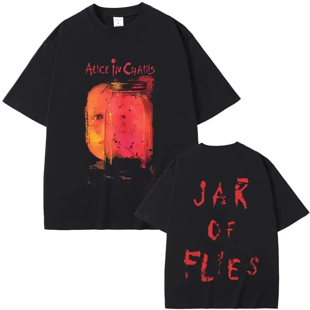 Alice in Chains Jar of Flies Classic Album Poster Print T-shirt Gothic Punk Harajuku Fashion Suitable for Both Men and Women