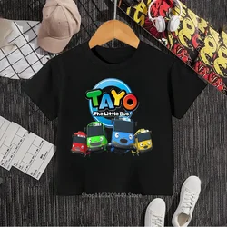 Tayo the Little Bus Rocks Kawaii Cool Hip-Hop Flavored O-neck T-shirts Loved by Boys and Girls The Perfect Gift for Your Child