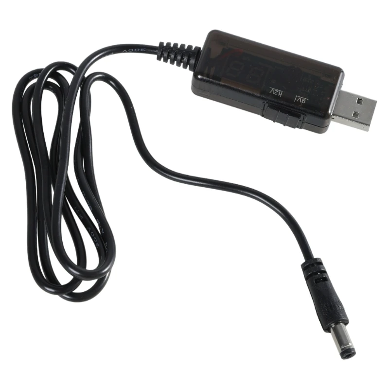 Q1W2 USB to 8 DC-Jack Round Hole Connector Adapter Cable USB DC5/9/12V Cord