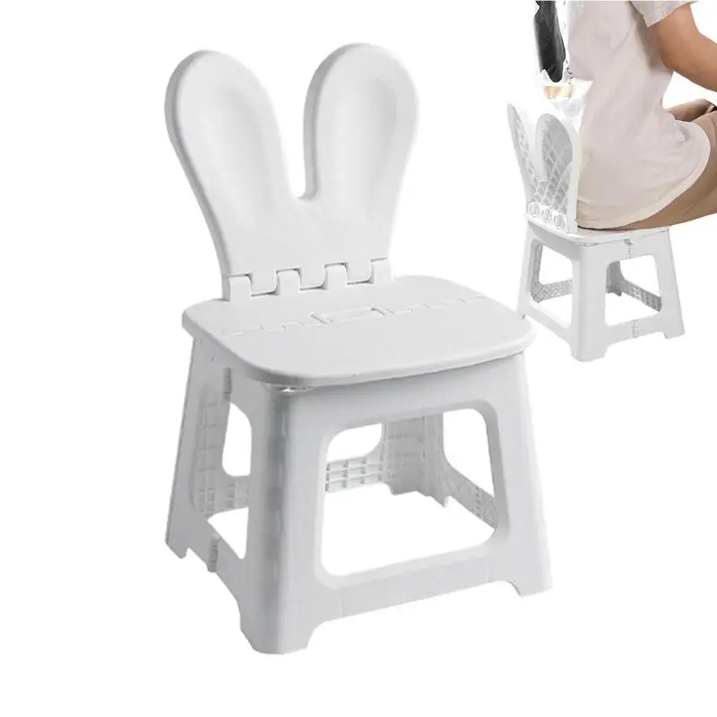 Step Stool For Kids Cute Animal Kids Folding Chairs With Back Support Household Furniture Home Shoe Changing Chair For Kids Home