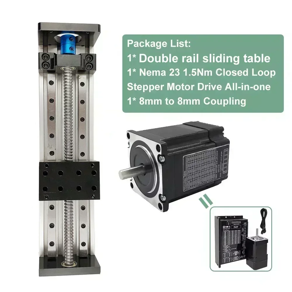 CNC Kogelomloopspindel Lineaire Railmotor Kit Schuiftafel SFU1605 Nema23 Motor Schuiftafel Lineaire Gids Podium XYZ As Bewegingsmodule