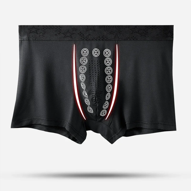 

5pcs Men's underwear, men's negative ion briefs, summer thin style, comfortable and breathable, modal sport four-corner short pa
