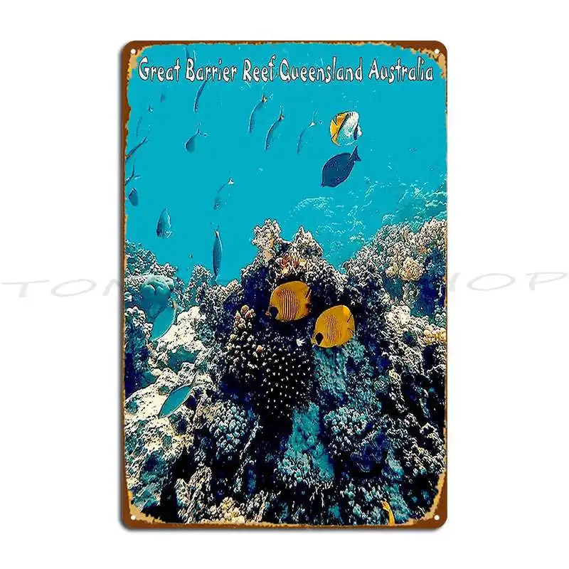 The Great Barrier Reef Australia Travel And Tourism Metal Plaque Poster Party Club Mural Living Room Designer Tin Sign Poster