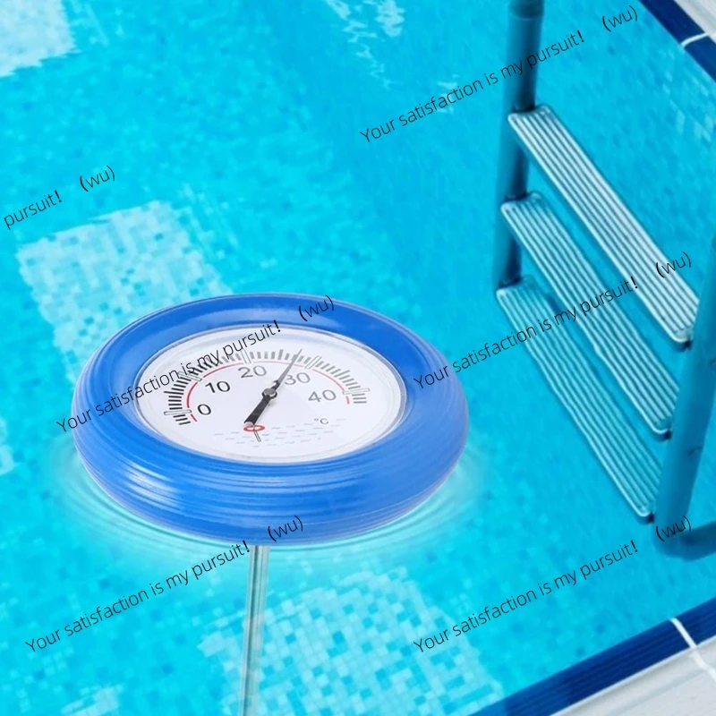 Pond thermometer, large Celsius floating pool dial thermometer with string