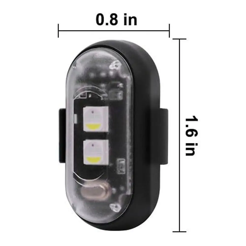 8 Kolorów Bezprzewodowe Lampki LED Stroboskopowe Wodoodporne Antykolizyjne Migające Lampki Rowerowe Nocna Bezpieczeństwo z Pilotem