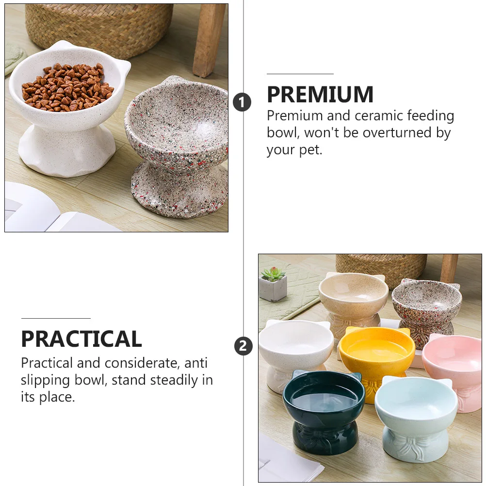 

Slanted Cat Bowl Anti-slipping Food The Oblique Mouth Pet Feeder Inclined Ceramics Feeding Water