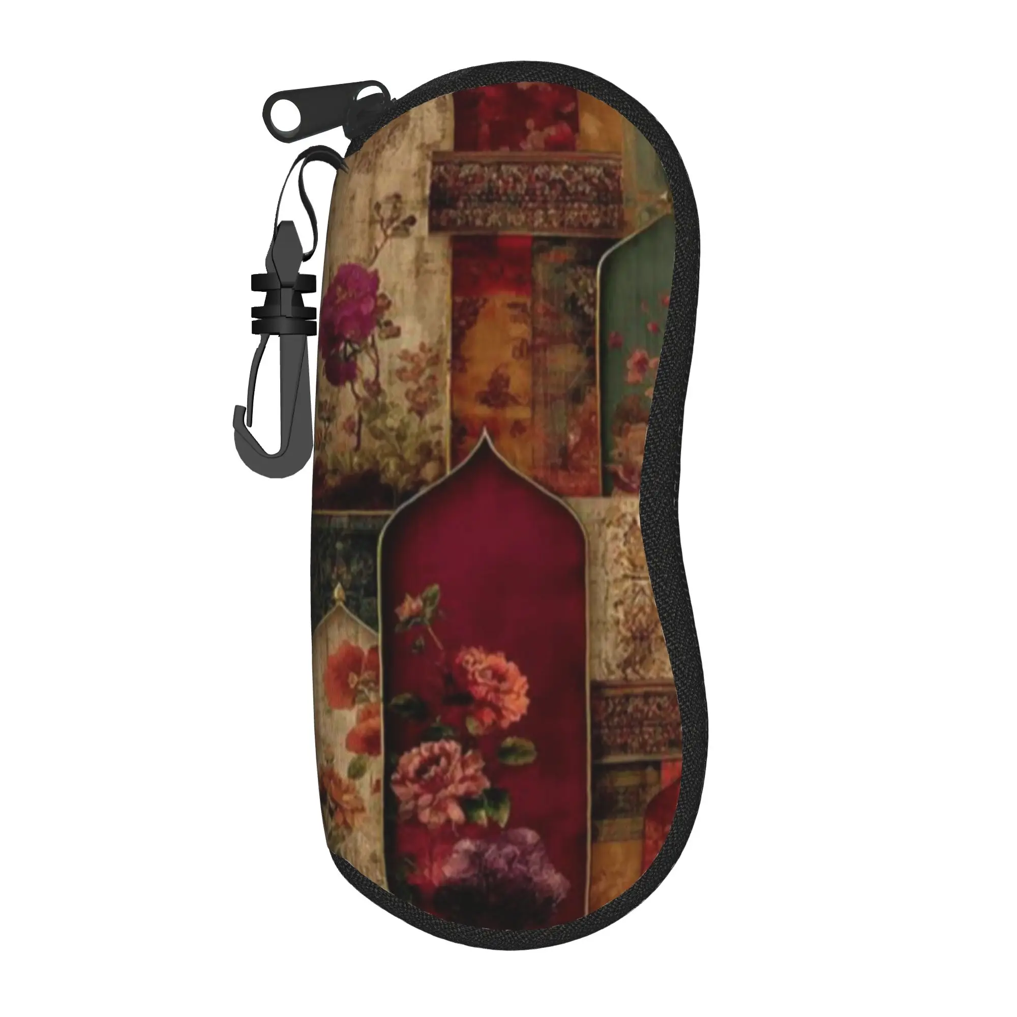 Retro Bohemian Woven Pattern  Glasses Case  Zipper Sunglasses Pouch Soft Travel Eyeglass Protector Male Female Eyewear Storage