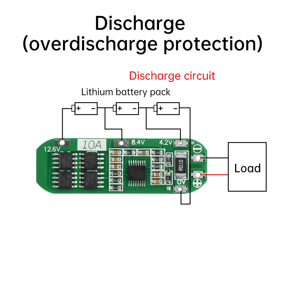 3S 10A 20A 리튬 이온 리튬 배터리 18650 충전기 보호 보드 PCB BMS 11.1V 12V 12.6V 셀 충전 보호 모듈