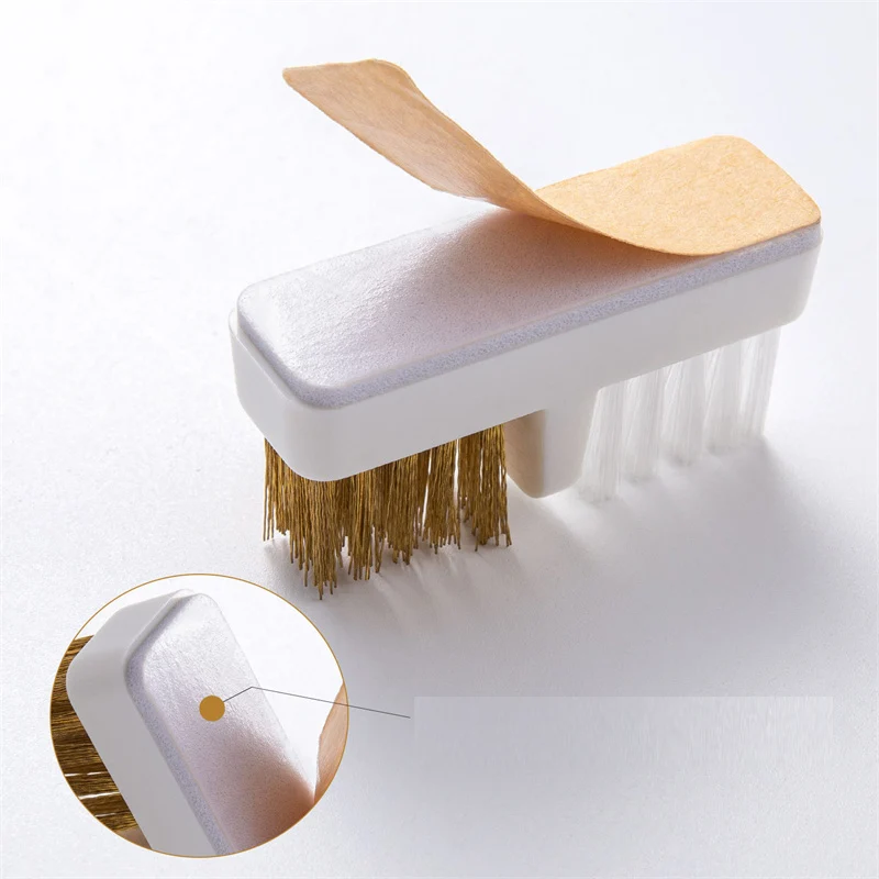 فرشاة تنظيف كهربائية برأس لطحن الأظافر ، مثقاب مانيكير ، جانب مزدوج ، سلك نحاسي ، أدوات نظيفة ، 5 * #5