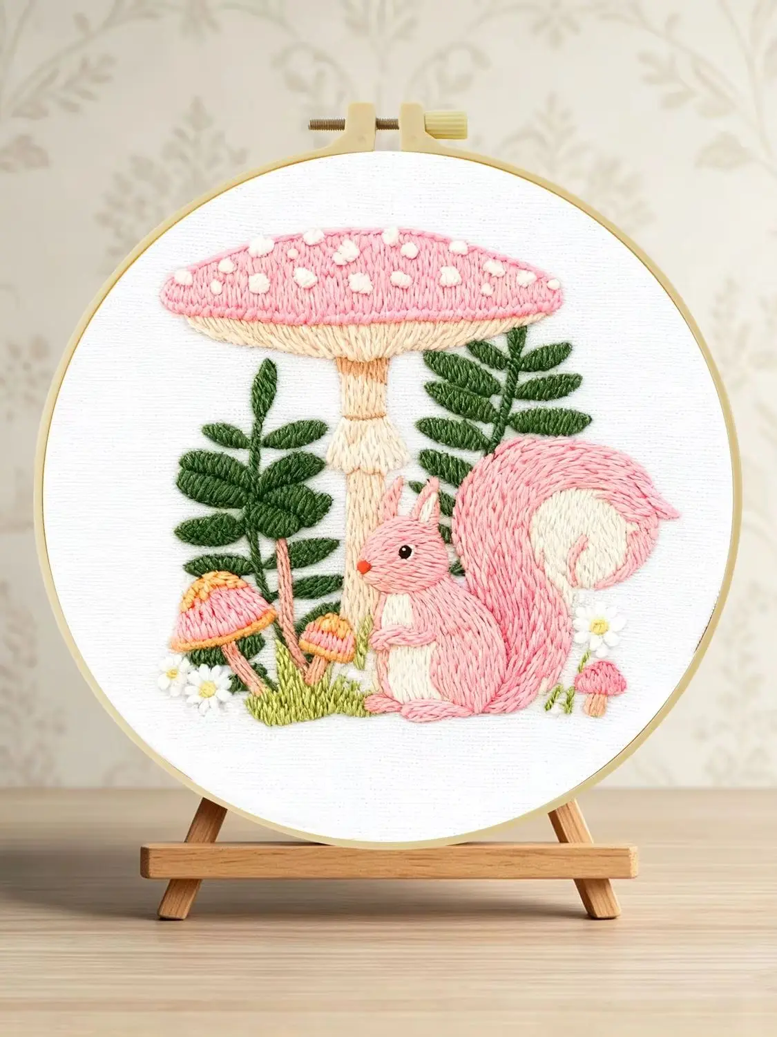 1 Stück DIY Stickerei-Material-Set für Anfänger, Stickerei-Starter-Kit, Kreuzstich-Kunst als Geschenk, Näh- und Bastelzubehör – Detail 1