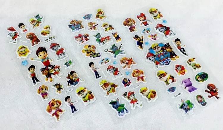 Paw Patrol 3D Toy Stickers  Action Figure Birthday Gifts for Boy and Girl Wholesale 1pcs