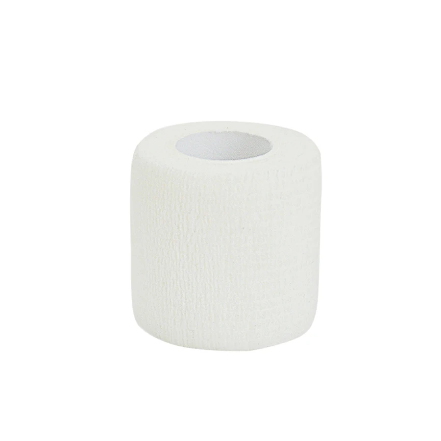 6pcs/12pcs/24pcs  5cm*4.5m white  gauze sports bandage self-adhesive breathable elastic bandage for fixing fingers, wrists, and