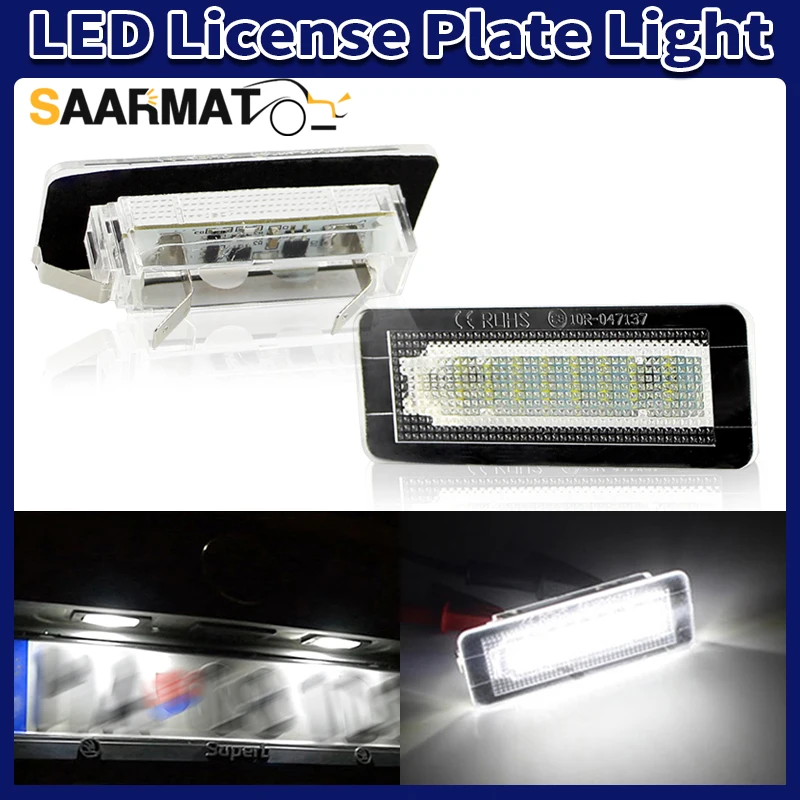 2pcs LED License Plate Lights For Mercedes Benz Smart Fortwo W450/W451/W453 Carossblade/Cabriolet/Coupe 2004 2005 2006 Tail Lamp