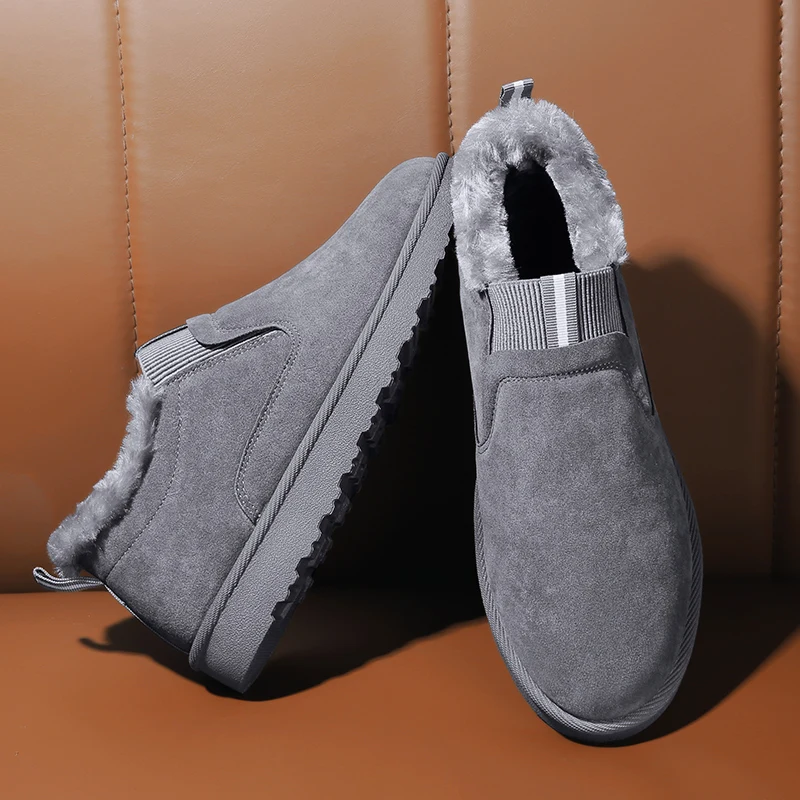 

Зимние зимние ботинки Хлопковая обувь Плюс теплые ботинки Плюс хлопковая мужская обувь Модная высокая уличная повседневная модная обувь для ленивых