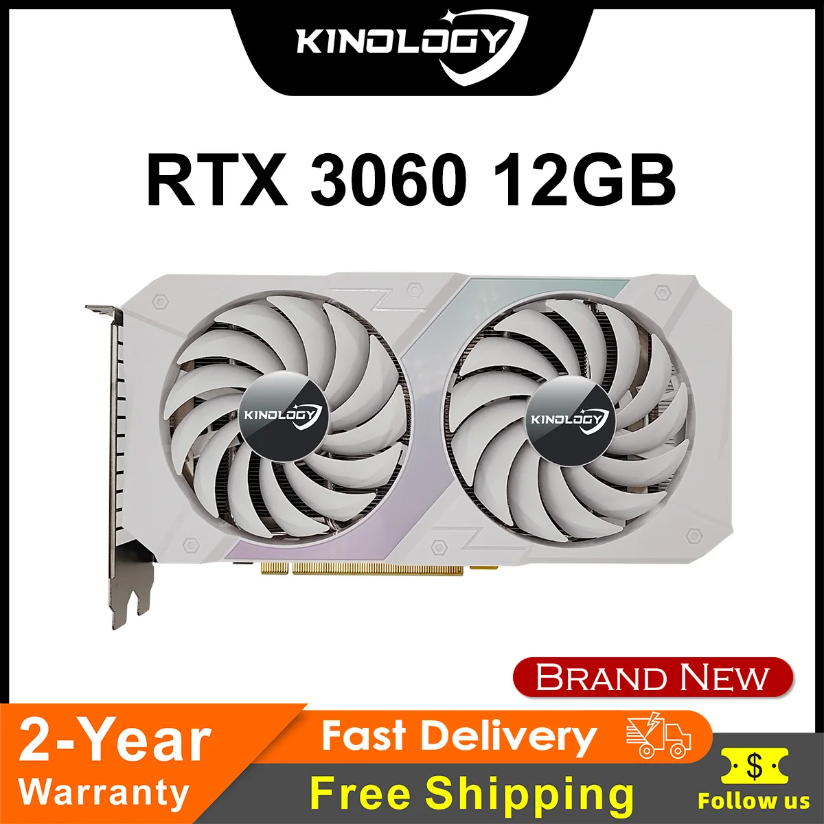 Kinology neue Gaming-Grafikkarten nvidia geforce rtx 3060 12GB gddr6 192-Bit-Desktop-GPU-Grafikkarte für PC-Computer komponenten