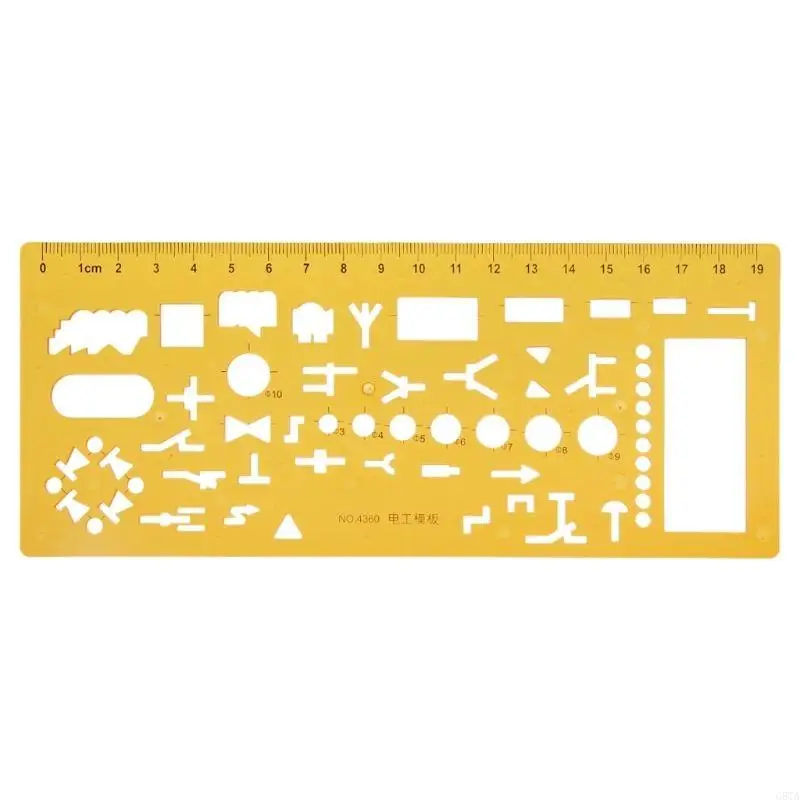 

G8TA Ellipse Oval Template Geometry College Math Measuring Tool Stencil Ruler Student