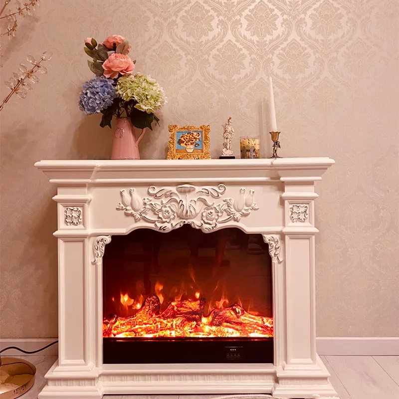 1,2M French Style Freestanding Decor Electric Fireplaces Mantels Indoor