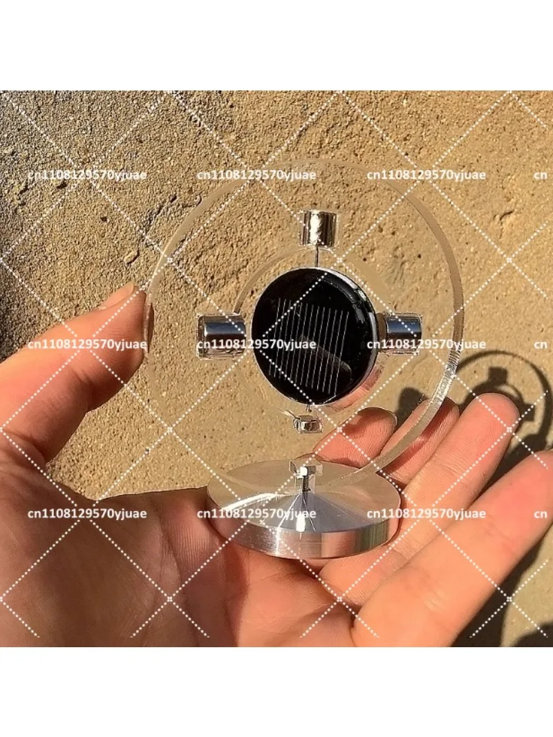Solar Powered Magnetic Levitation Motor Desk Decor, Creative Floating Tech Gadget, Ultra-Sensitive Rotating Ornament