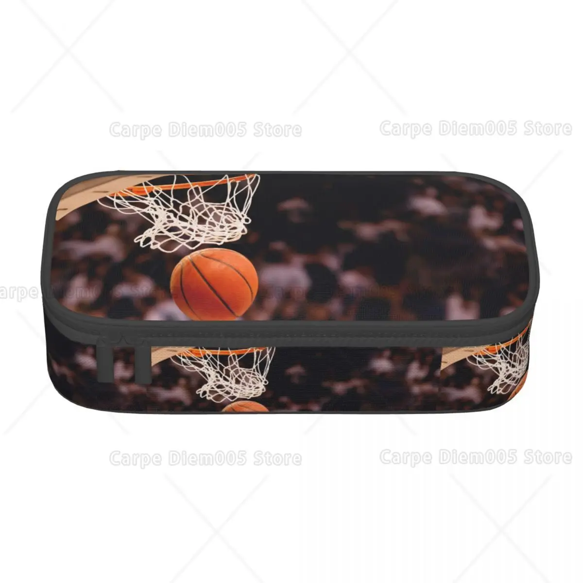 Sports Playing Basketball Print Pencil Case for Boys Kids Back To School Bag Large Organizer Print One Size