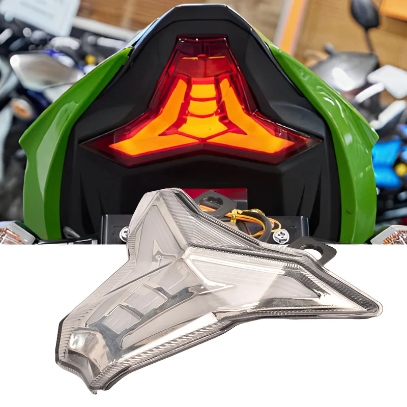 For Kawasaki Ninja 400 Z400 ZX10R ZX6R Z1000 2013-2023 Motorcycle LED Turn Signals Integrated Tail Light Rear Brake Taillight
