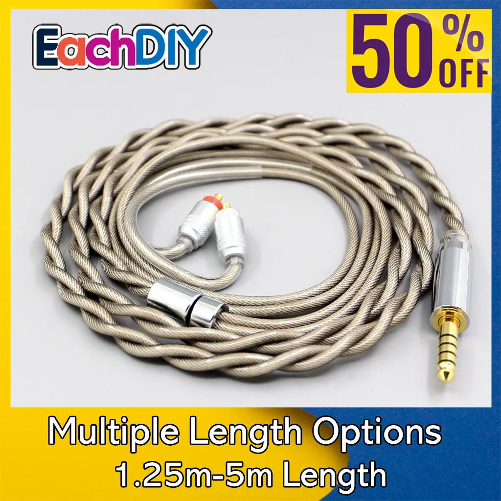 Type6 756 core 7n Litz OCC Silver Plated Earphone Cable For Sony IER-M7 IER-M9 IER-Z1R Headset 2Core 2.8mm LN007823