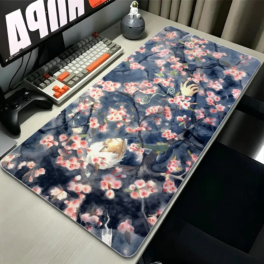 anime Mushishi Mouse Pad MousePad Stitched Edge Gaming Anti‑Slip Rubber Base Waterproof Desk Mat For Office Laptop PC
