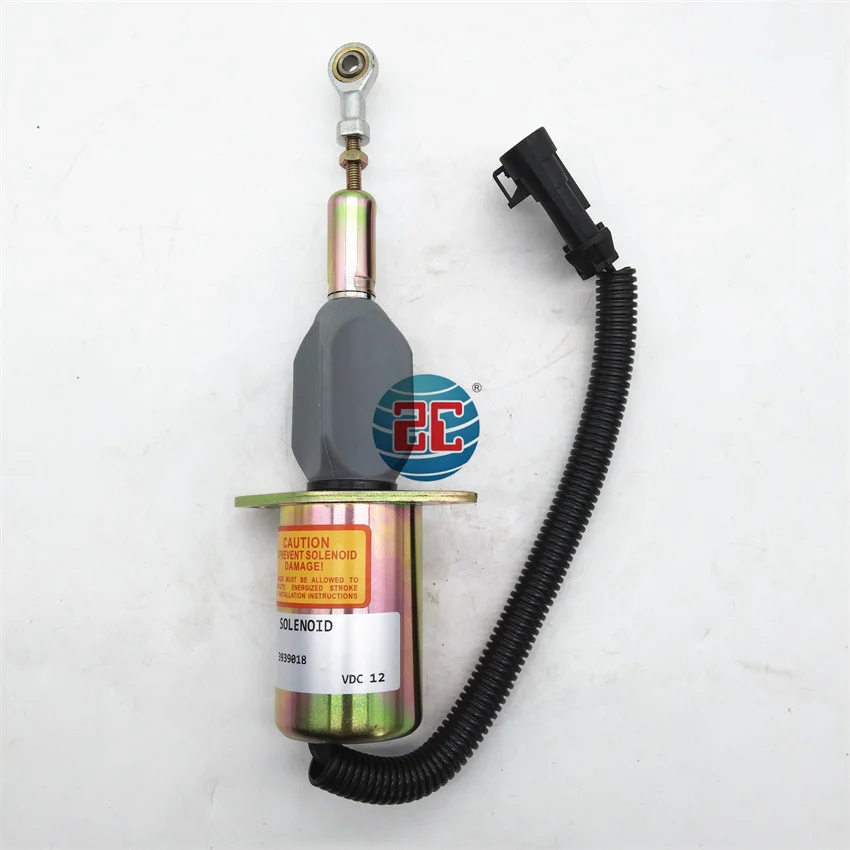 Fuel Shutdown Solenoid 3939018 Engine Stop Solenoid SA-4889-12 12V for NTA855 K19 KT38 M11 Diesel Aftermarket Parts