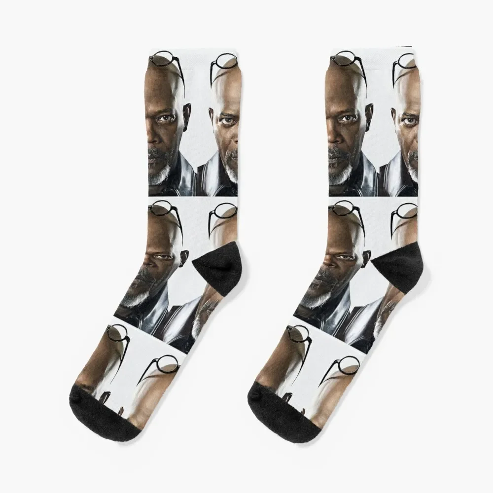 

samuel l jackson Socks new year cartoon professional running sports and leisure Socks For Man Women's