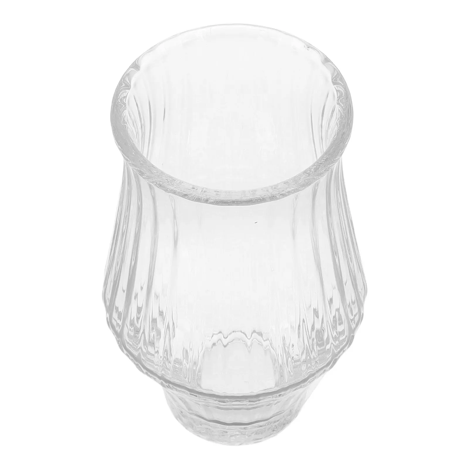 

150ml Clear Bubble Glasses Ribbed Texture Ideal for Coffee Tea Soda Stylish Home Office Use Ribbed Glass Tumblers