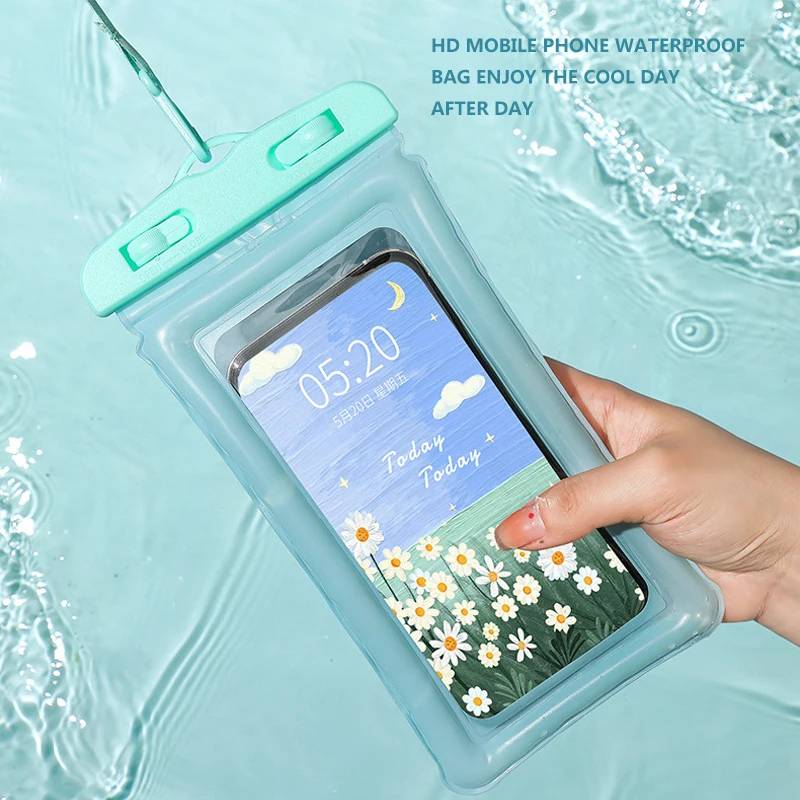 Waterproof Phone Bag With Air Sac Touch Screen Underwater Camera Universal Phone Sealed Bag Swim Drifting Waterproof Phone Case