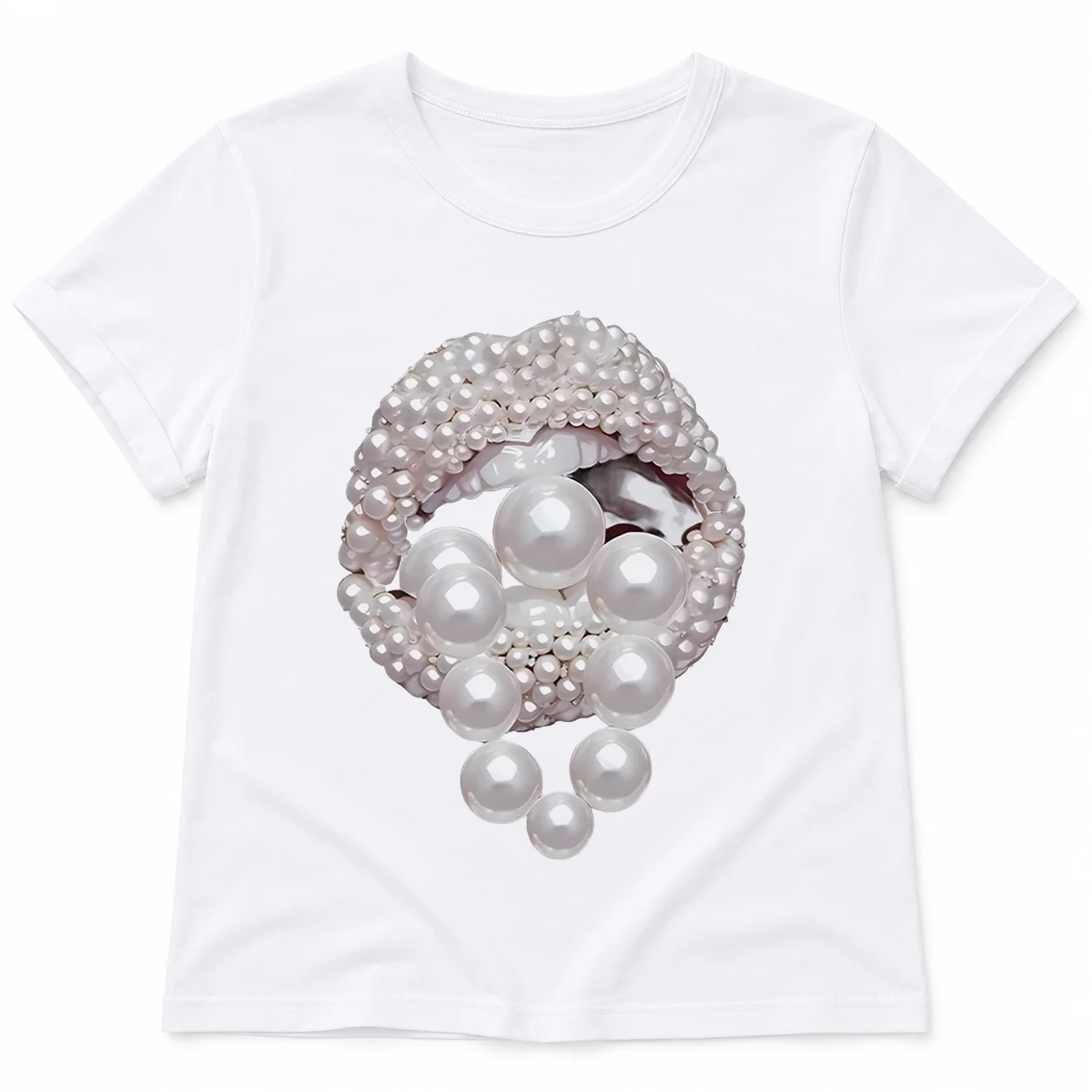 Marine Anchor Print Graphics Women's T-shirt Summer Short Sleeve Female Tees Shirts Y2k Tops 2026 New Fashion Couple Clothes