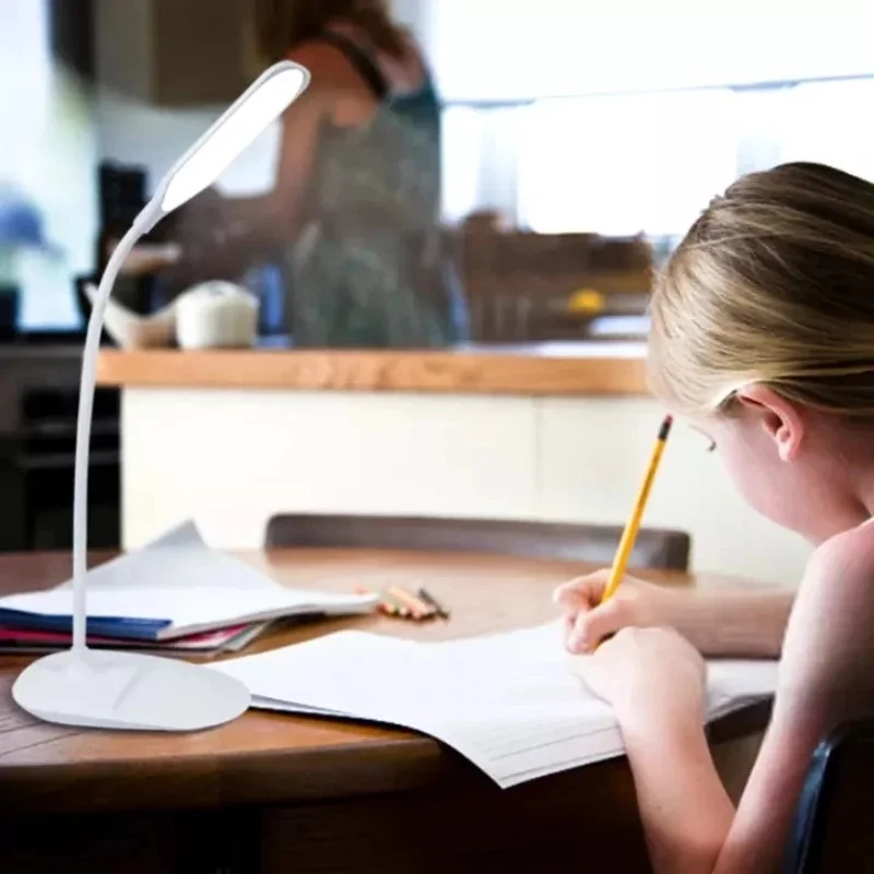 LED Reading Lamp Dual Battery & Charging USB Touch Switch Desk LampsThree Grade Brightness Eye Protection Student Study Light