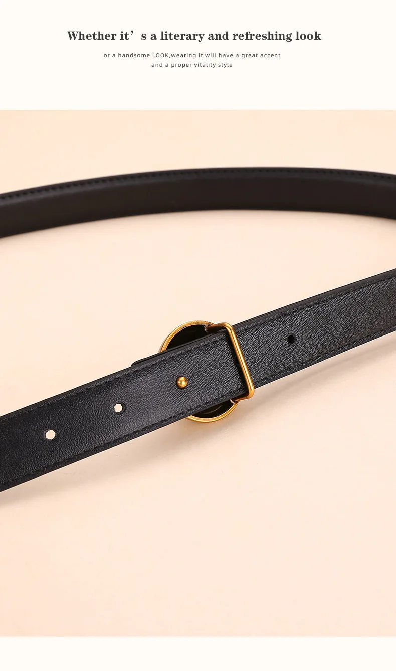 Winter Neuer 2,5 cm Ledergürtel für Damen, Echtledergürtel, Modeaccessoire, Mehrzweck-Taillengürtel, hochwertiges Gefühl, Jea – Detail 14