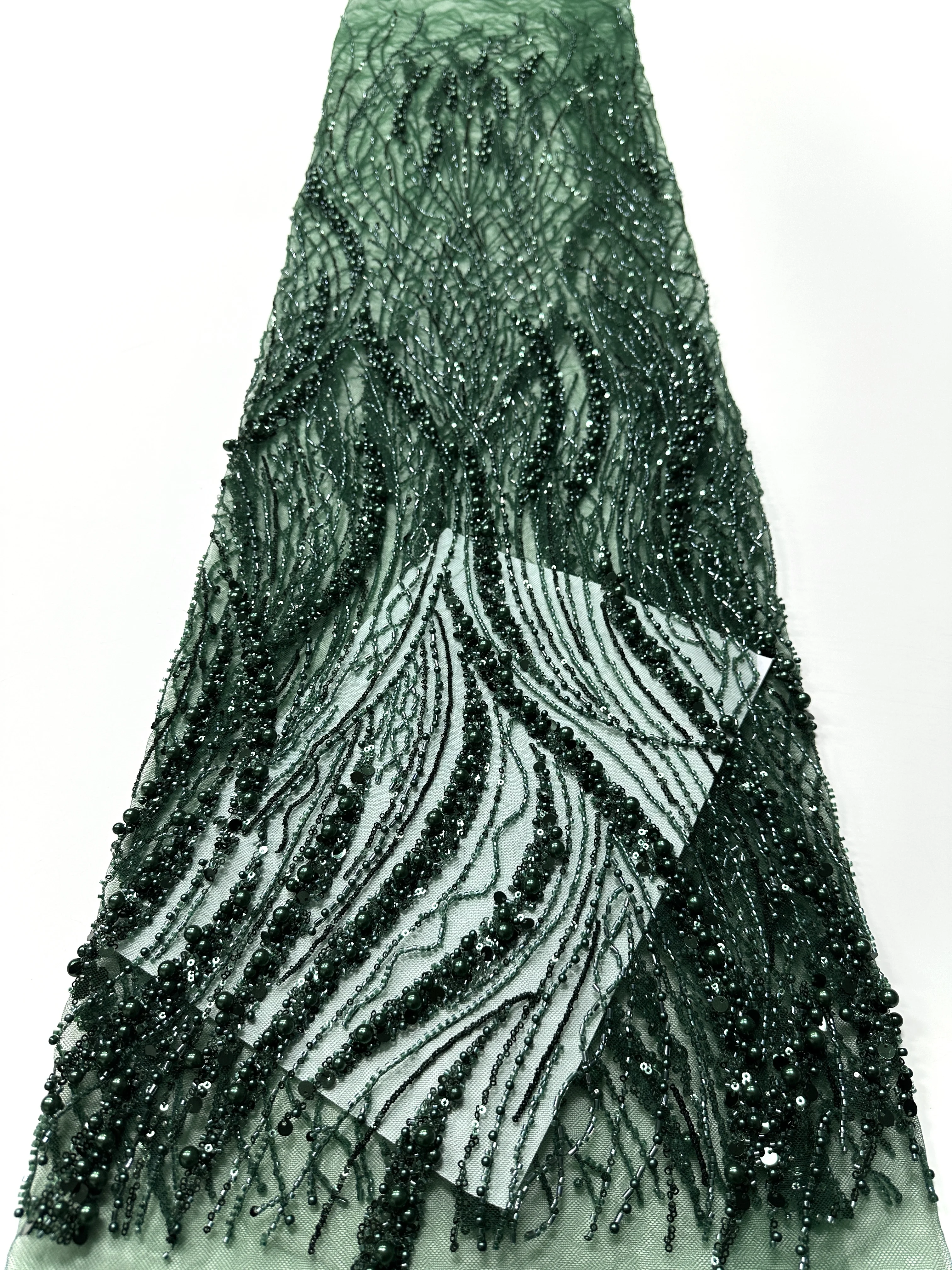 

African Nigerian 3D Groom Lace Fabric High Quality with Sequins Heavy Embroidery French Lace Fabric for Wedding Party