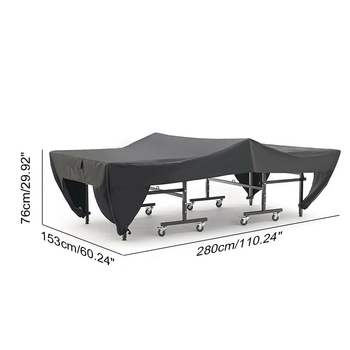 Waterproof Cover New Black Table Tennis Billiards Dustproof Rain Cover Outdoor Furniture Set  280x153x76cm