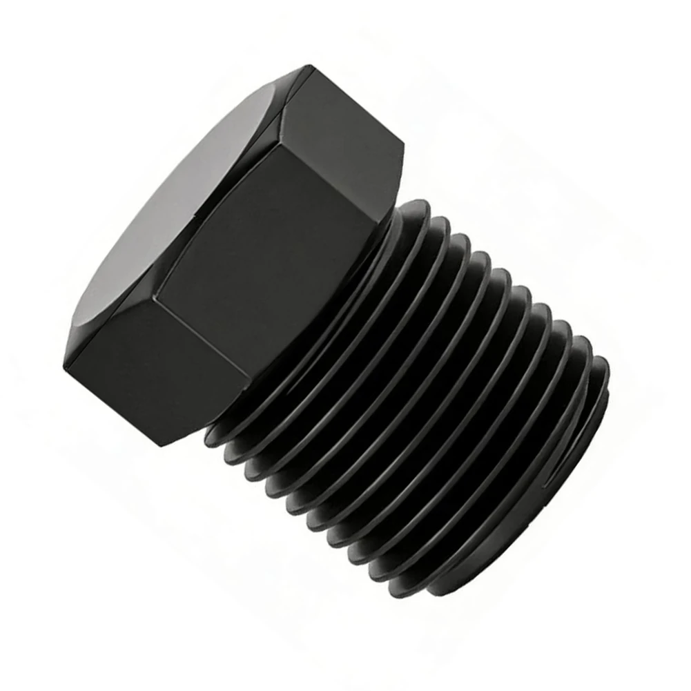 Sealing Solution for Oil Lines with Black Galvanized Hex Head Stoppers Fits Standard Thread Types 2 Piece Package