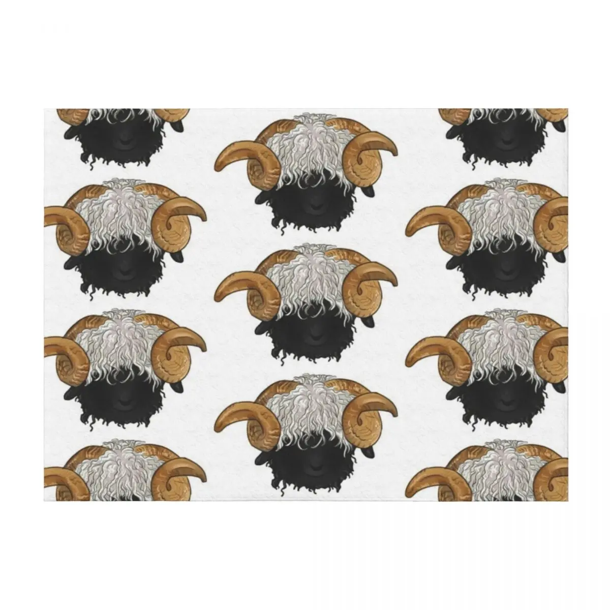 Valais Blacknose الأغنام رمي بطانية البطانيات والبطانيات لبطانيات السرير والرمي مصمم فاخر