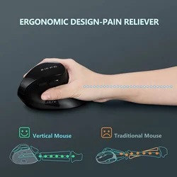 Ratón Vertical Inalámbrico Bluetooth Seenda – Ergonómico Recargable